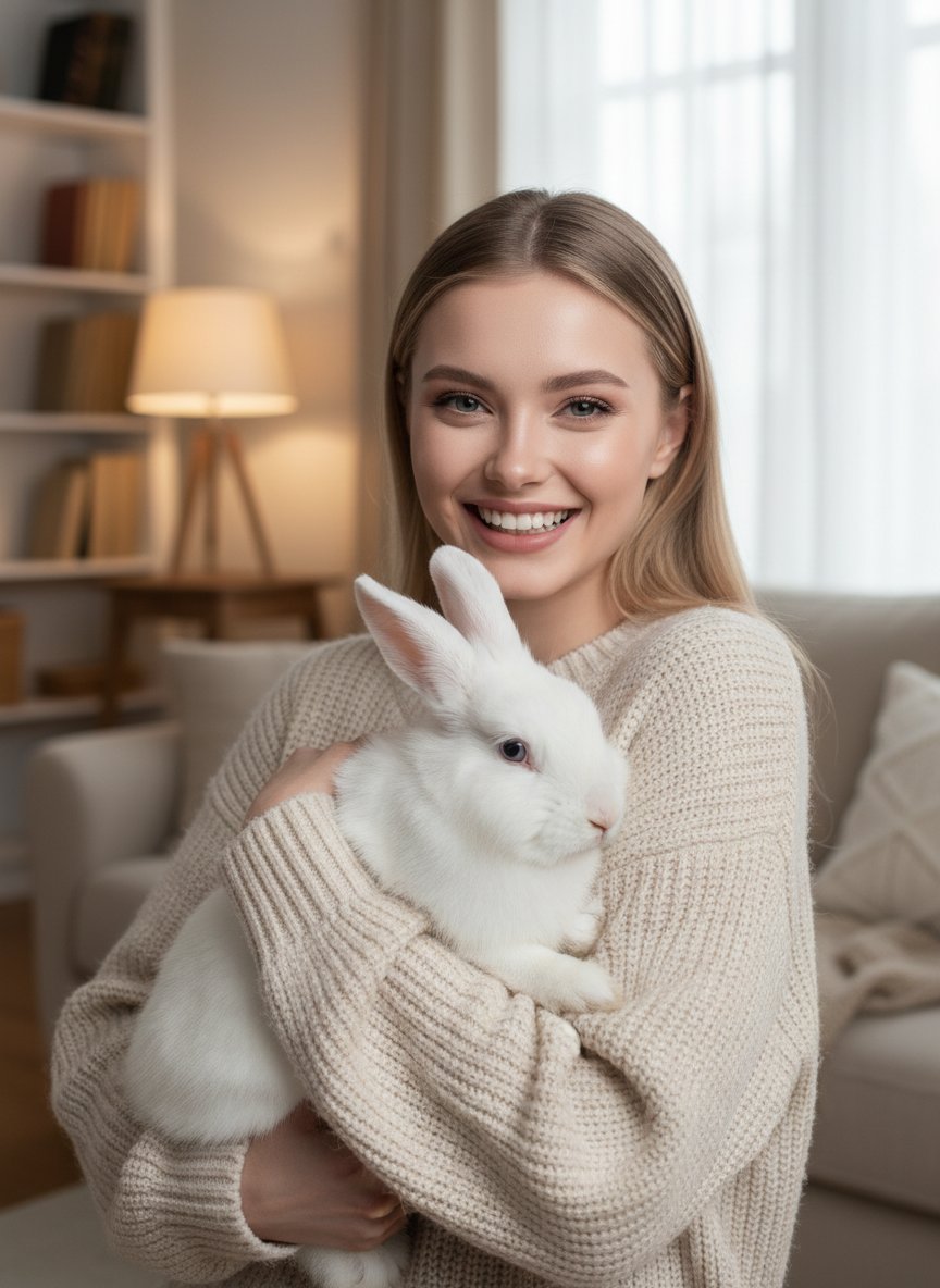 Девушка с кроликом