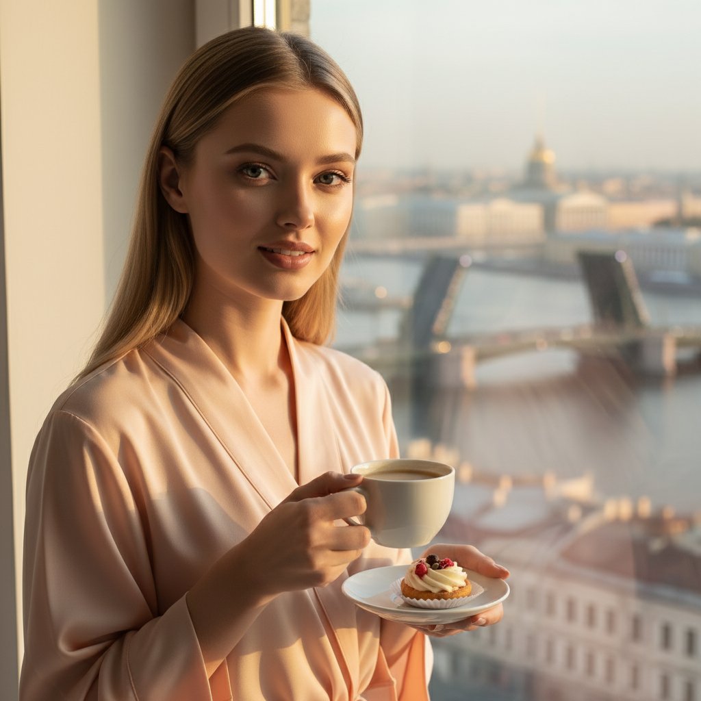 Утро с кофе в Петербурге