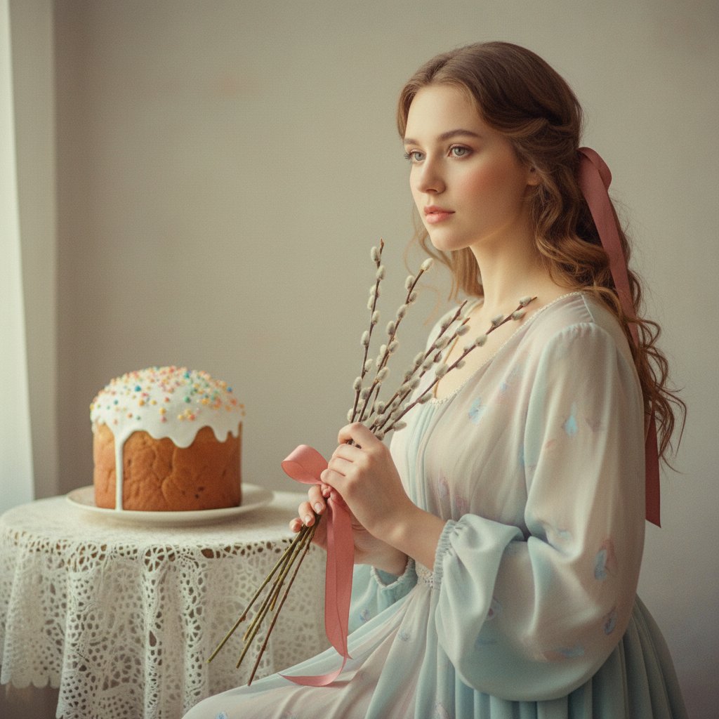 Ветка вербы