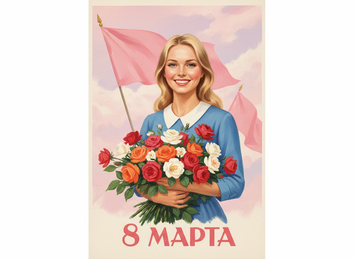 Открытка на 8 марта