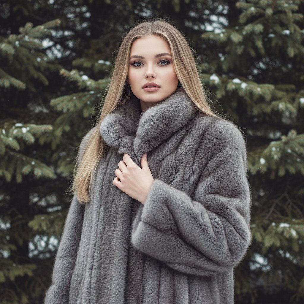 Элегантная дама в сером