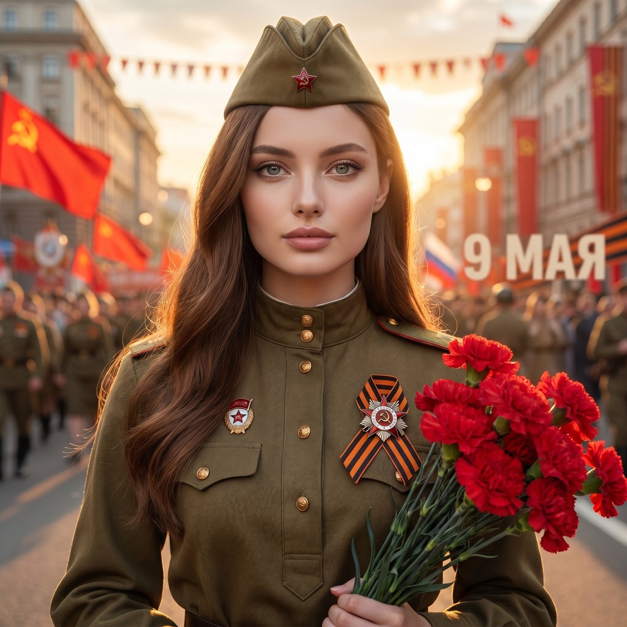 9 мая фото и открытка с ИИ