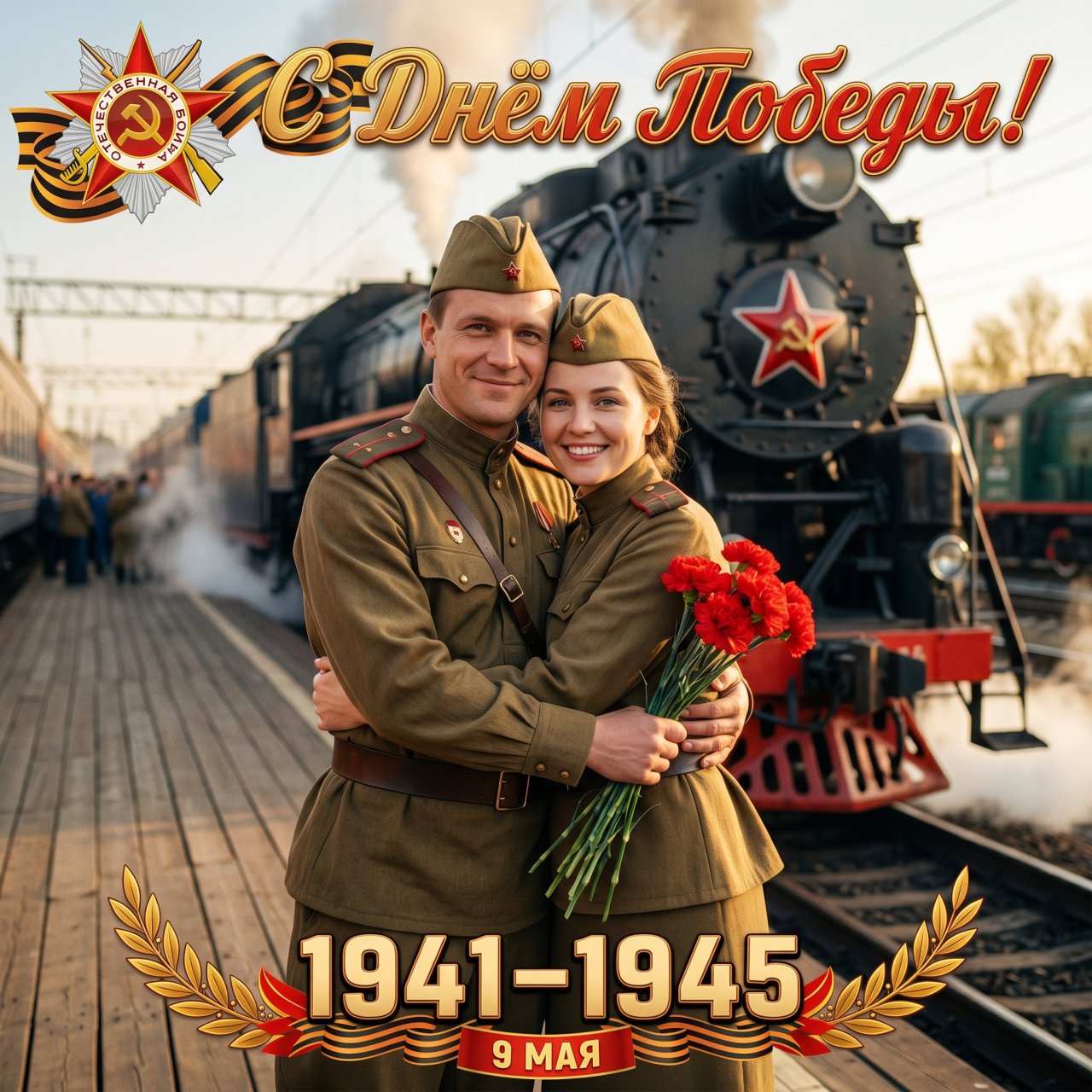 Фотосессия 9 мая с ИИ