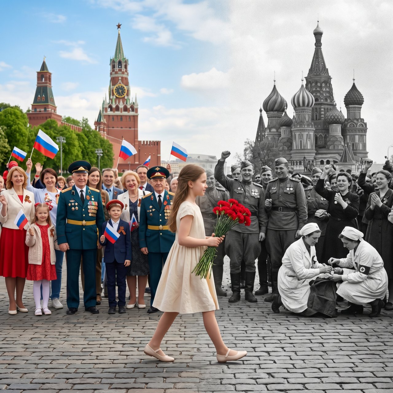 Фото память к 9 мая с ИИ