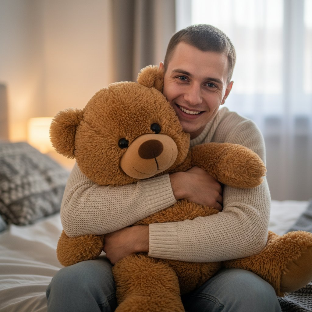 Мальчик с плюшевым другом
