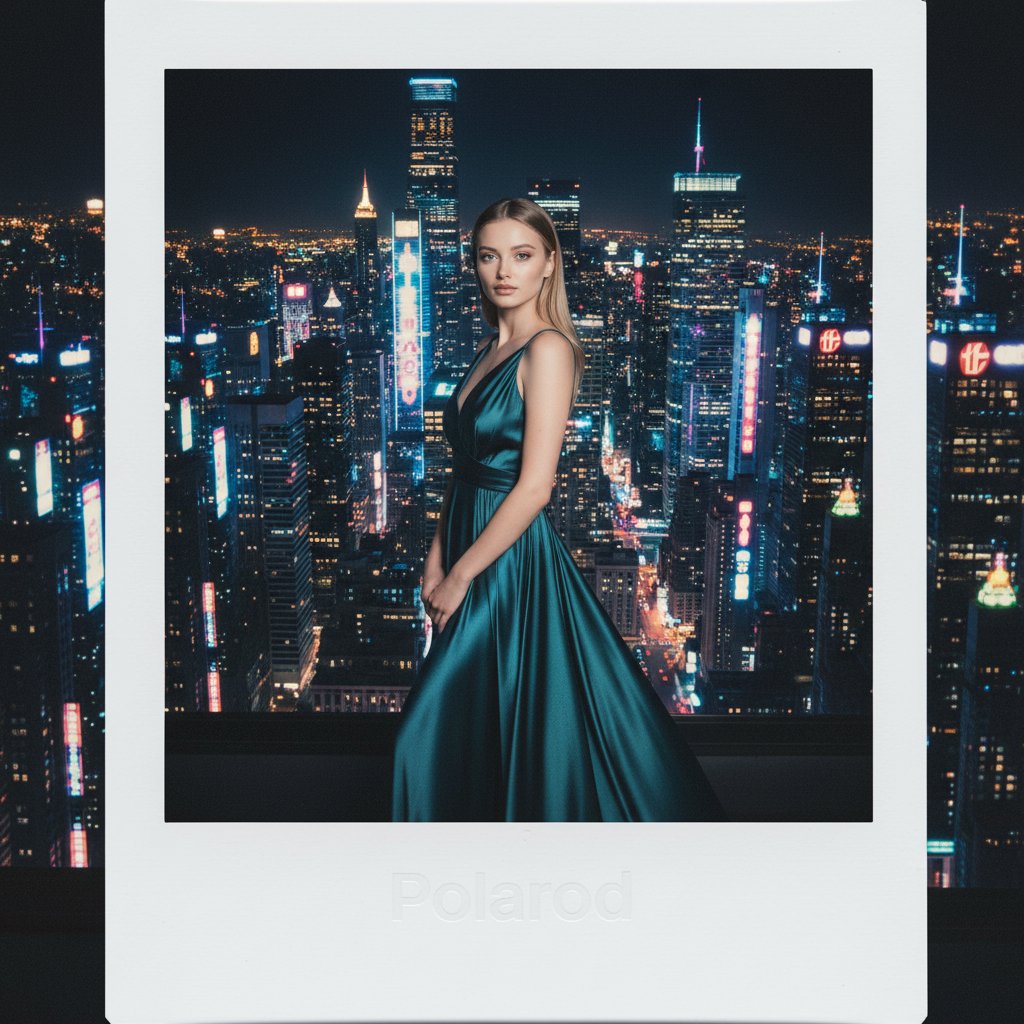 Ночной портрет в стиле Полароид