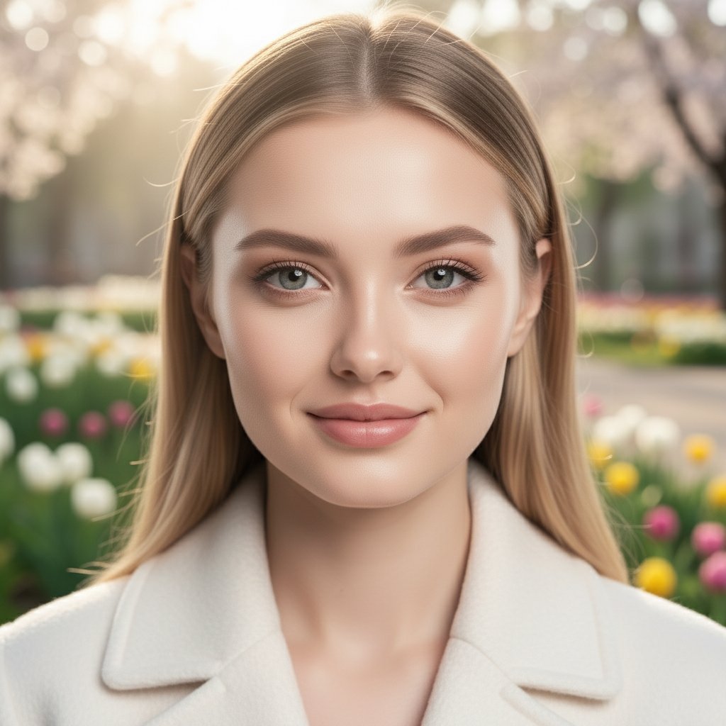 Утренняя прогулка в жемчужном пальто