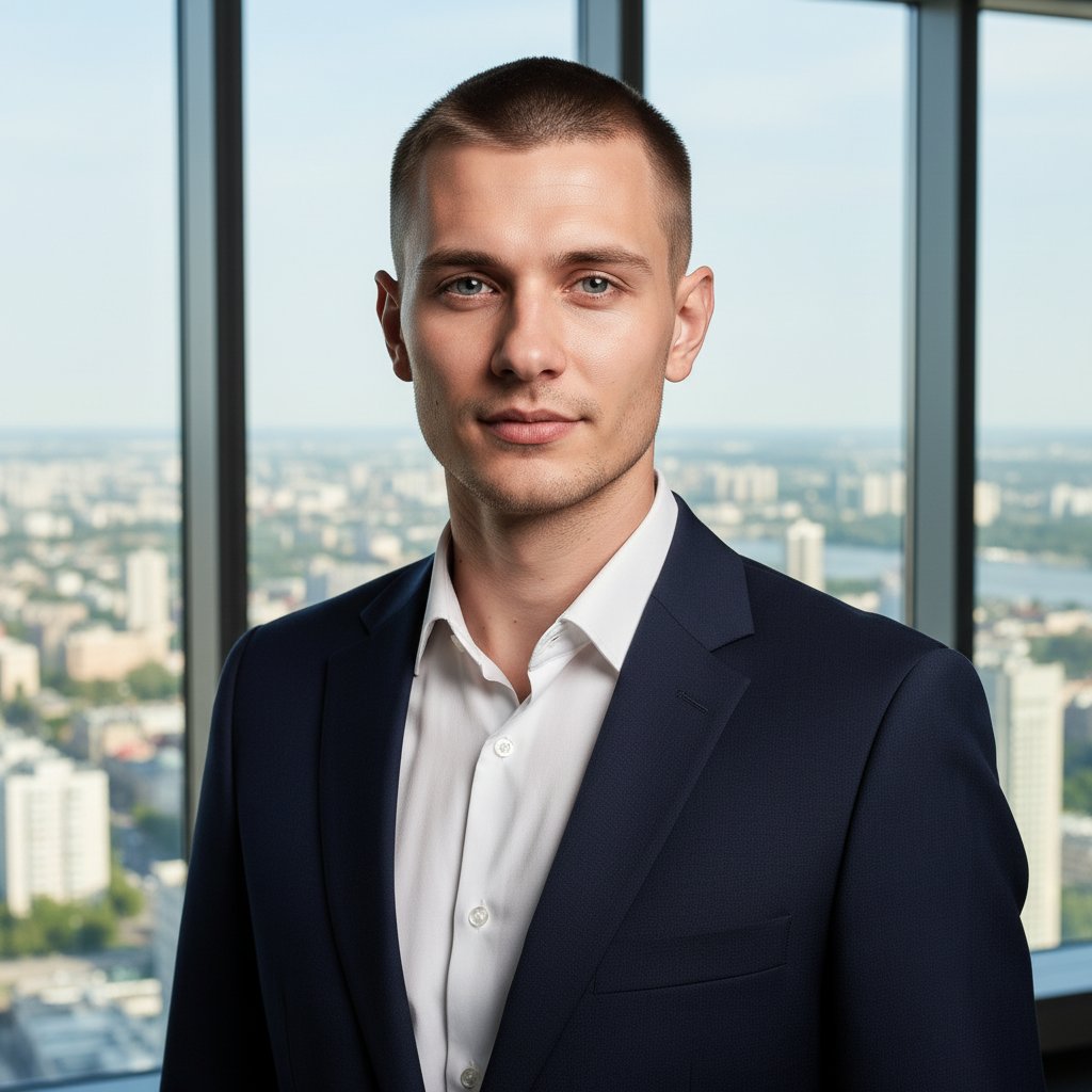 Деловой мужчина у окна