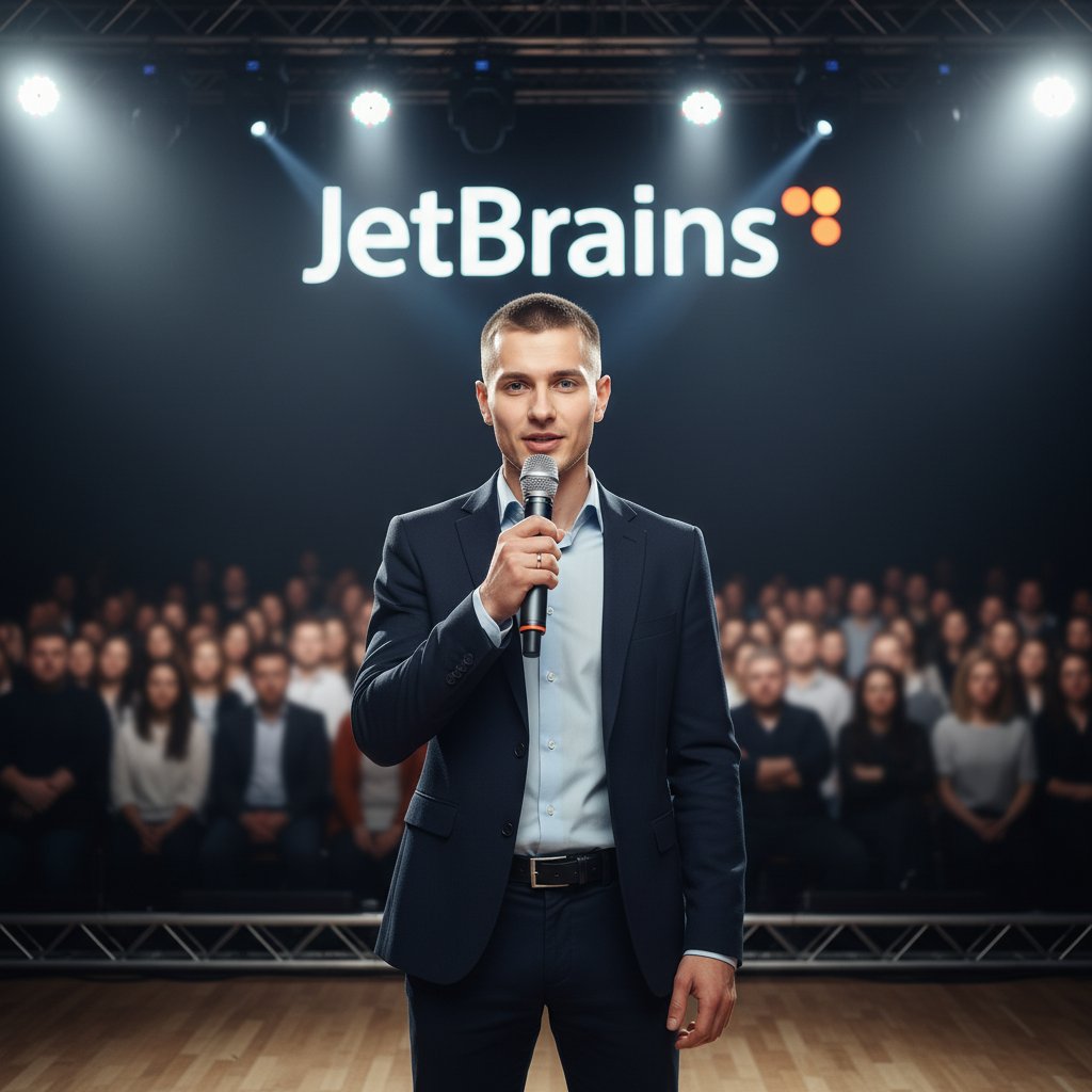 Спикер на сцене JetBrains