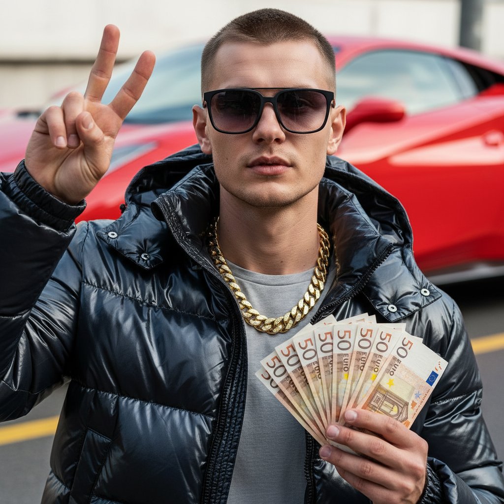 Рэпер у спорткара