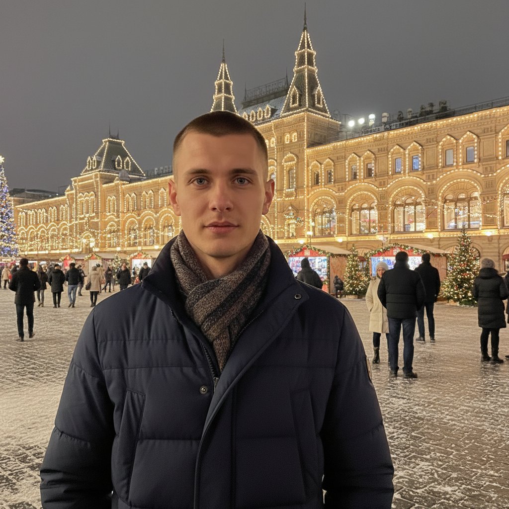 Зимний вечер на Красной площади