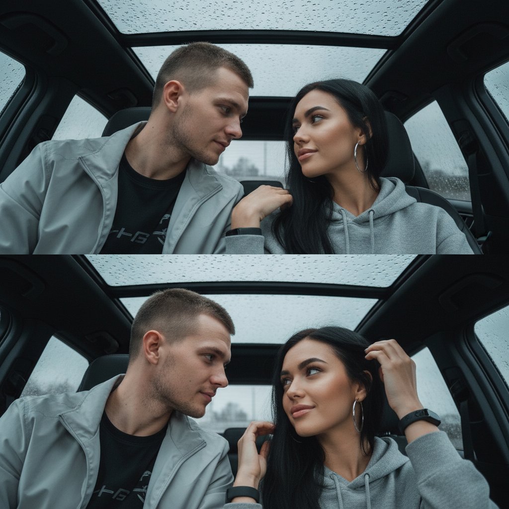 Дождливое свидание в авто