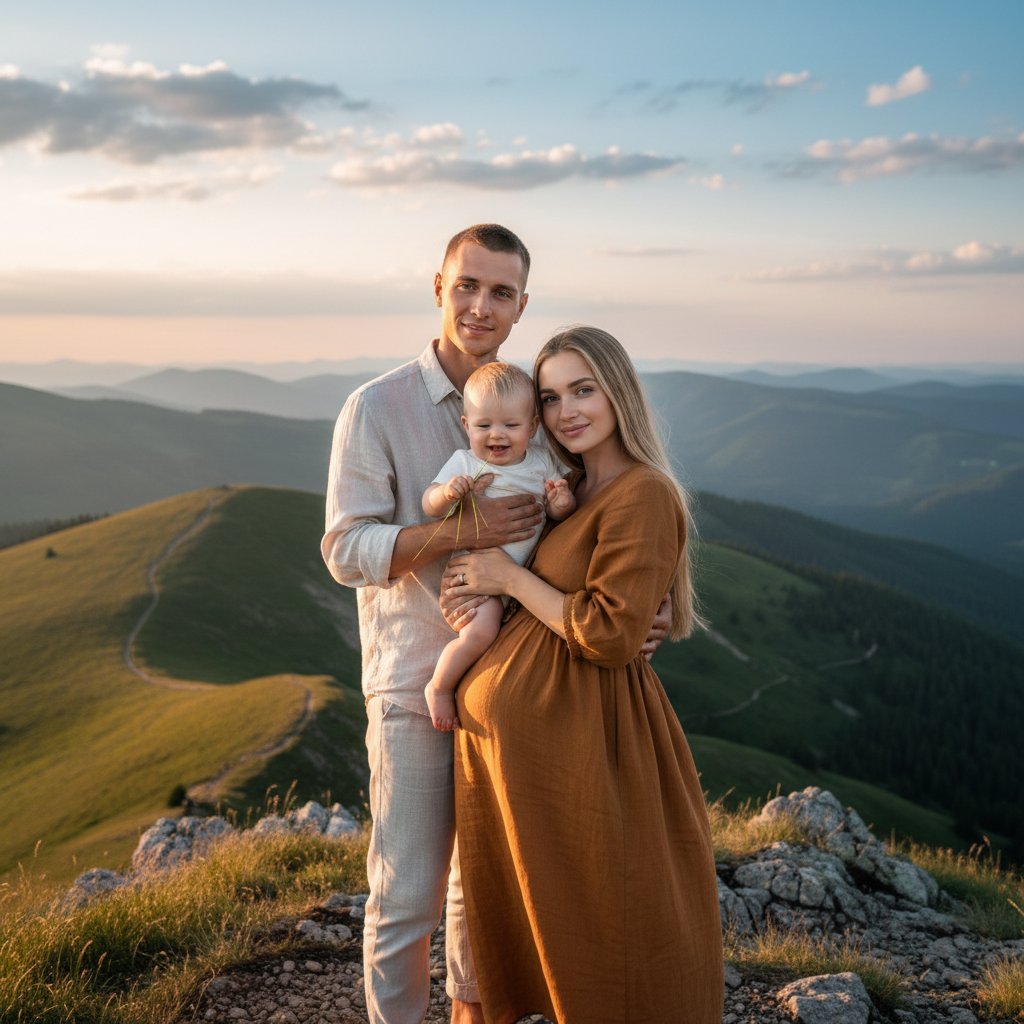 Семейная идиллия в горах