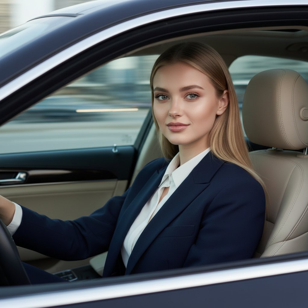 Деловой портрет в авто