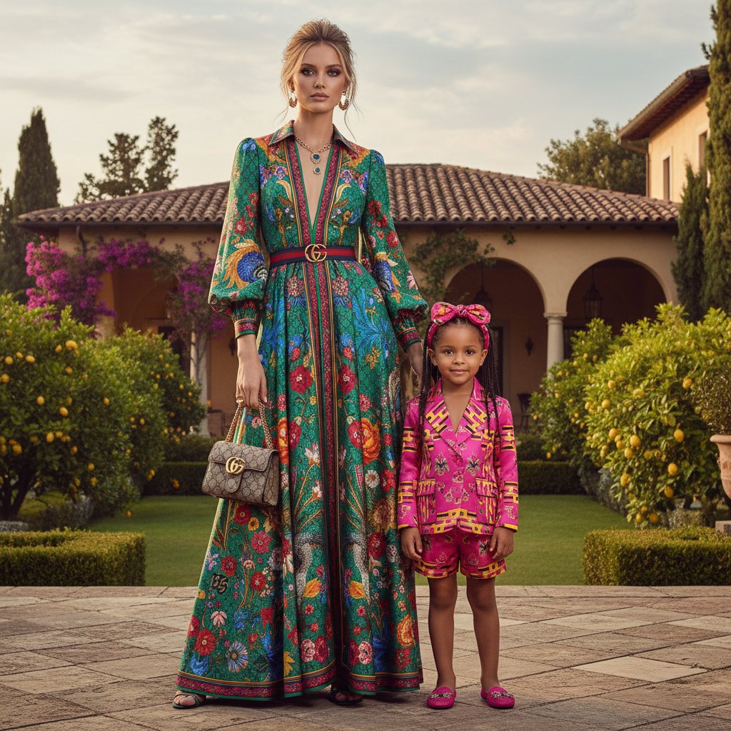 Мама и дочка в стиле Gucci
