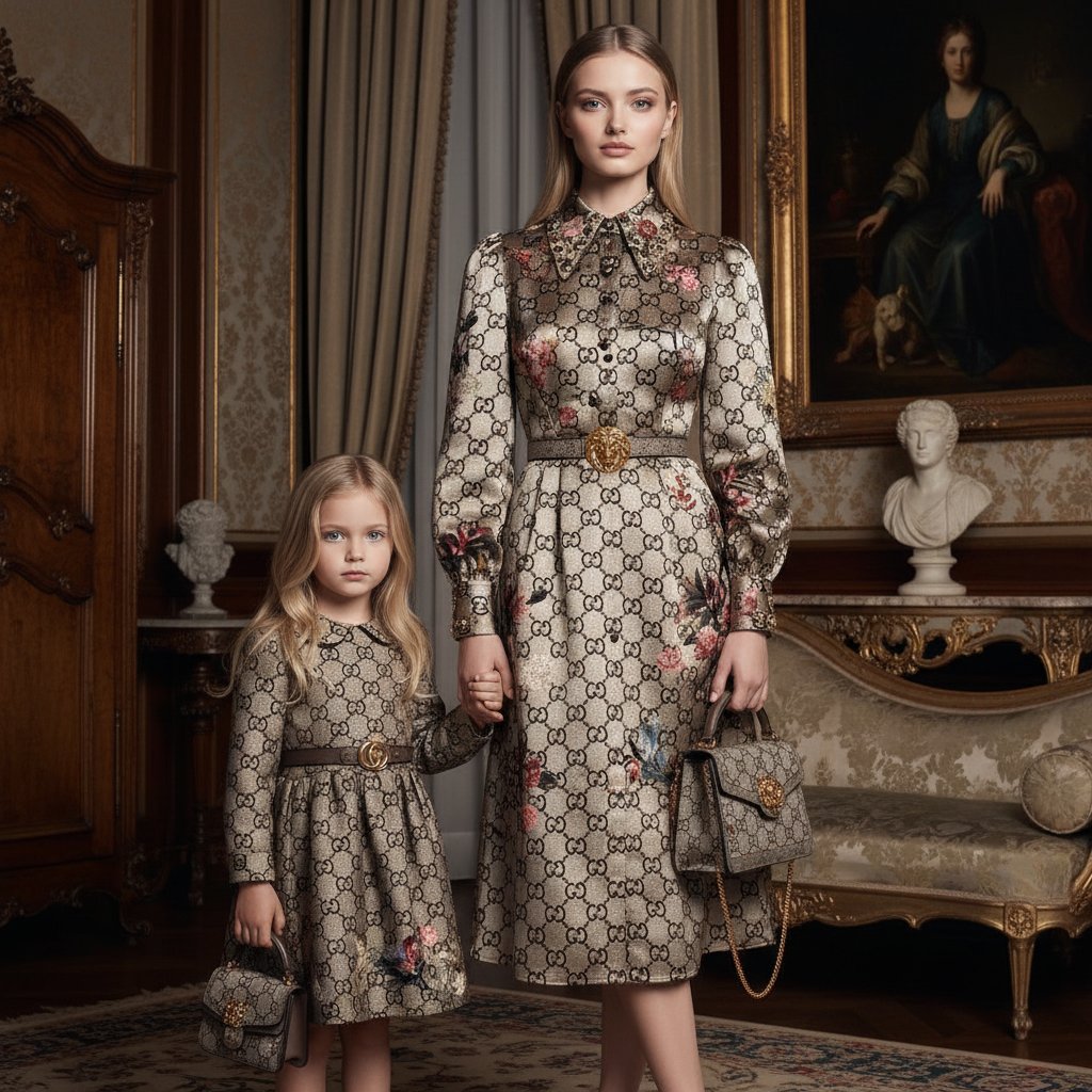 Мама и дочка в стиле Gucci