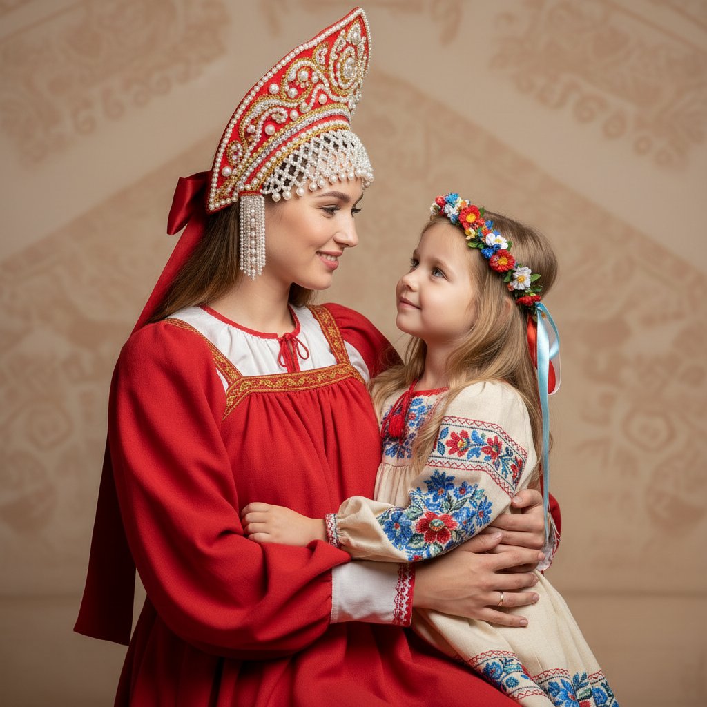 Русская душа: мама и дочка