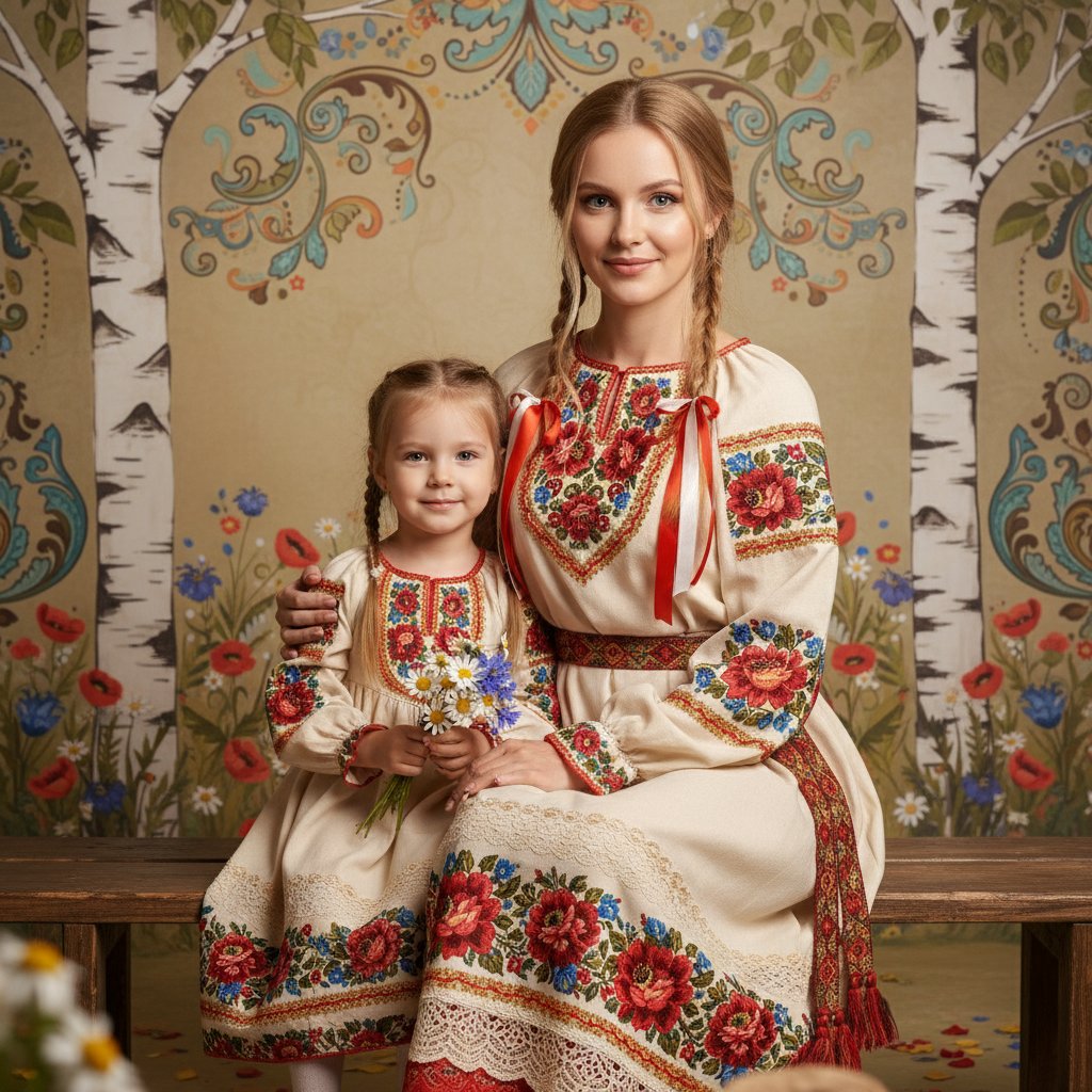 Русская сказка: мама и дочь